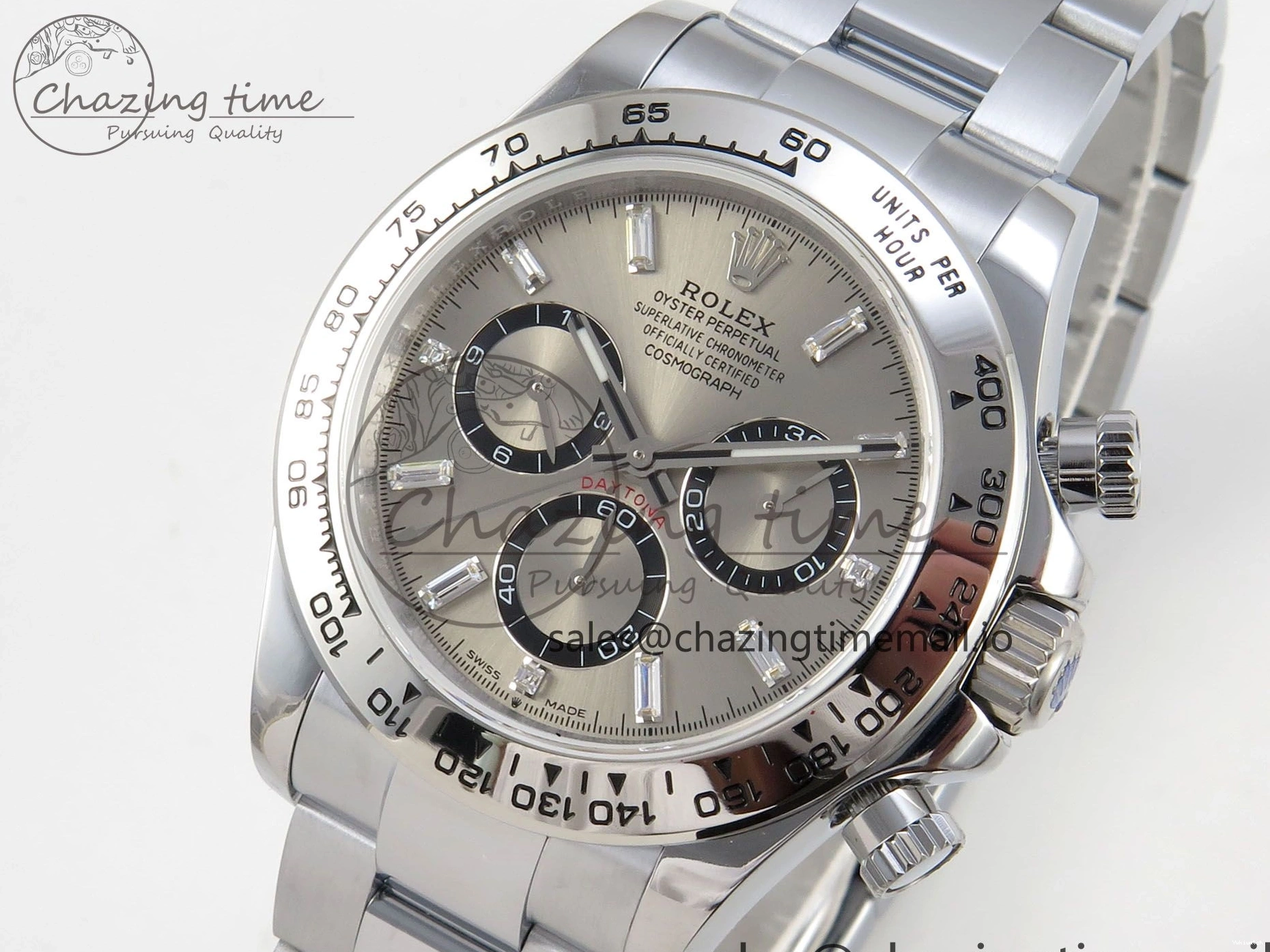 Best Marker (Gain Edition on SH4131 QF SS V6 Daytona Dia Bracelet Gray 126509 Crystal Weight) 1:1 0114